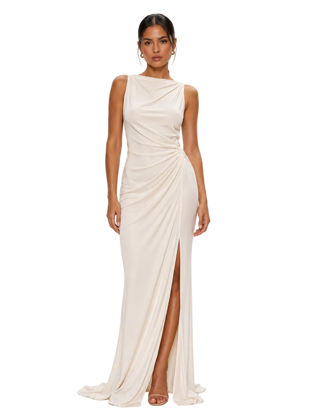Milk Draped Slip Gown