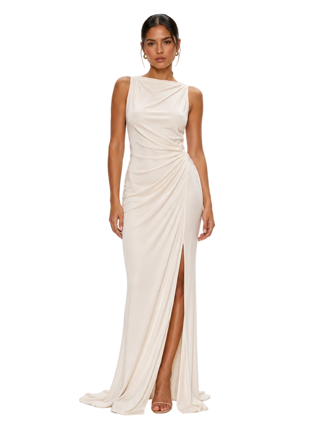 Milk Draped Slip Gown