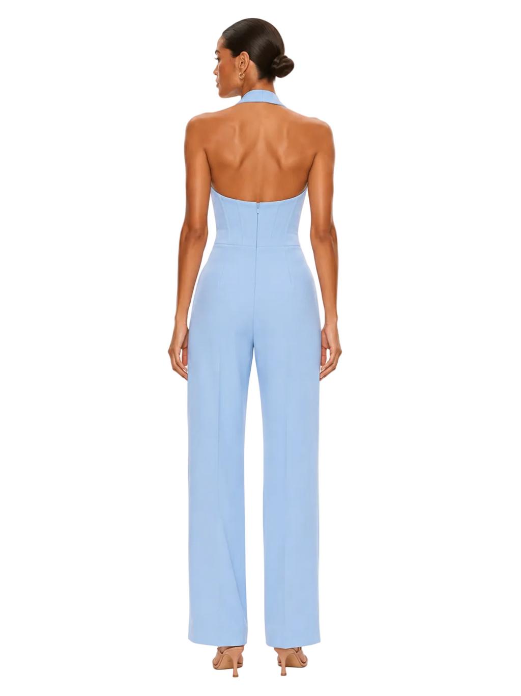 Sky-blue Corset Jumpsuit